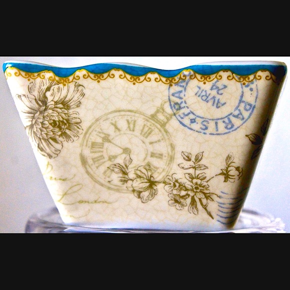 222 FIFTH PEMBERLEY BLUE APPETIZER BOWL PORCELAIN NEW - Picture 5 of 9